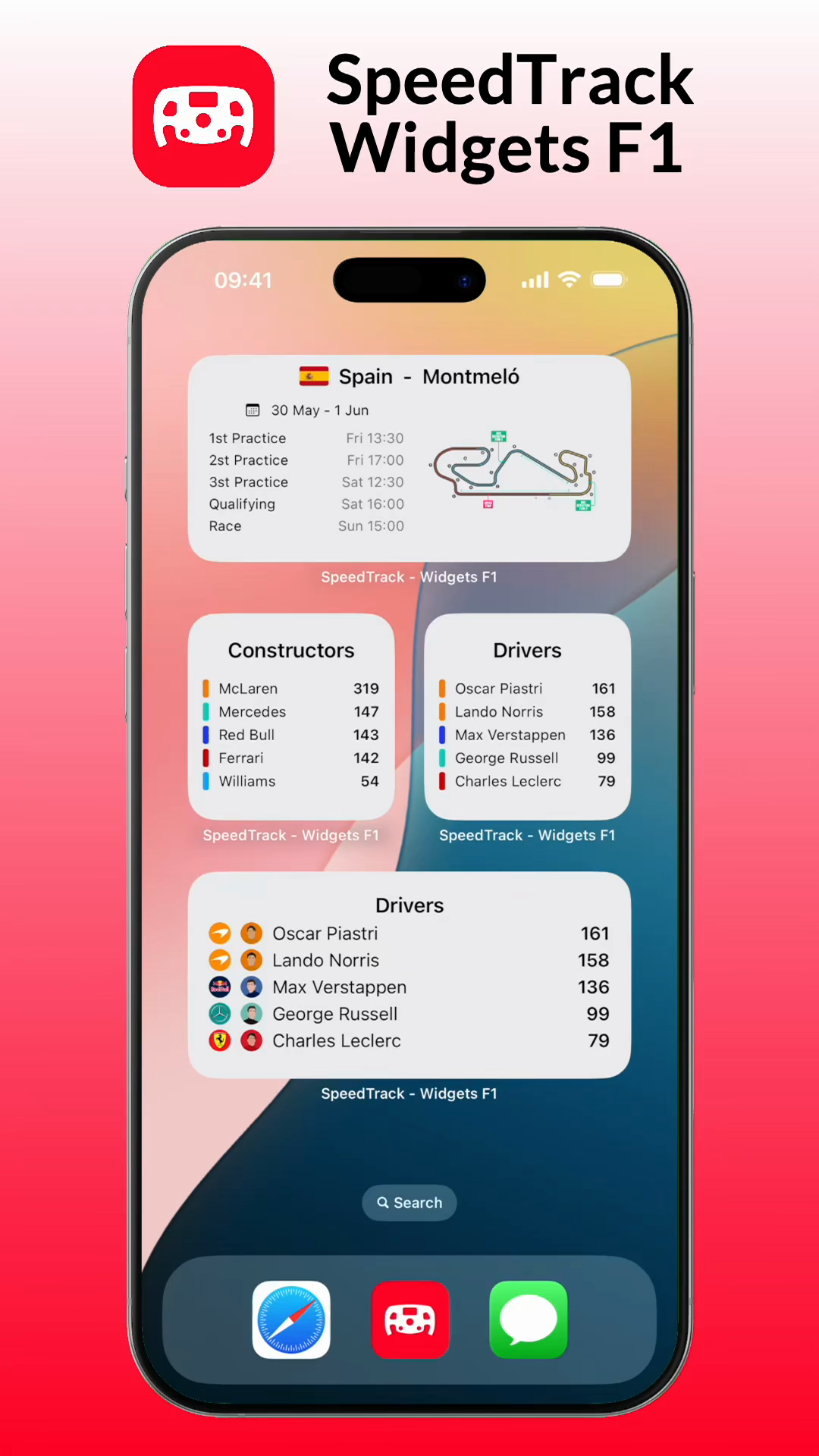 SpeedTrack | App gratis de calendario F1, clasificaciones y widgets